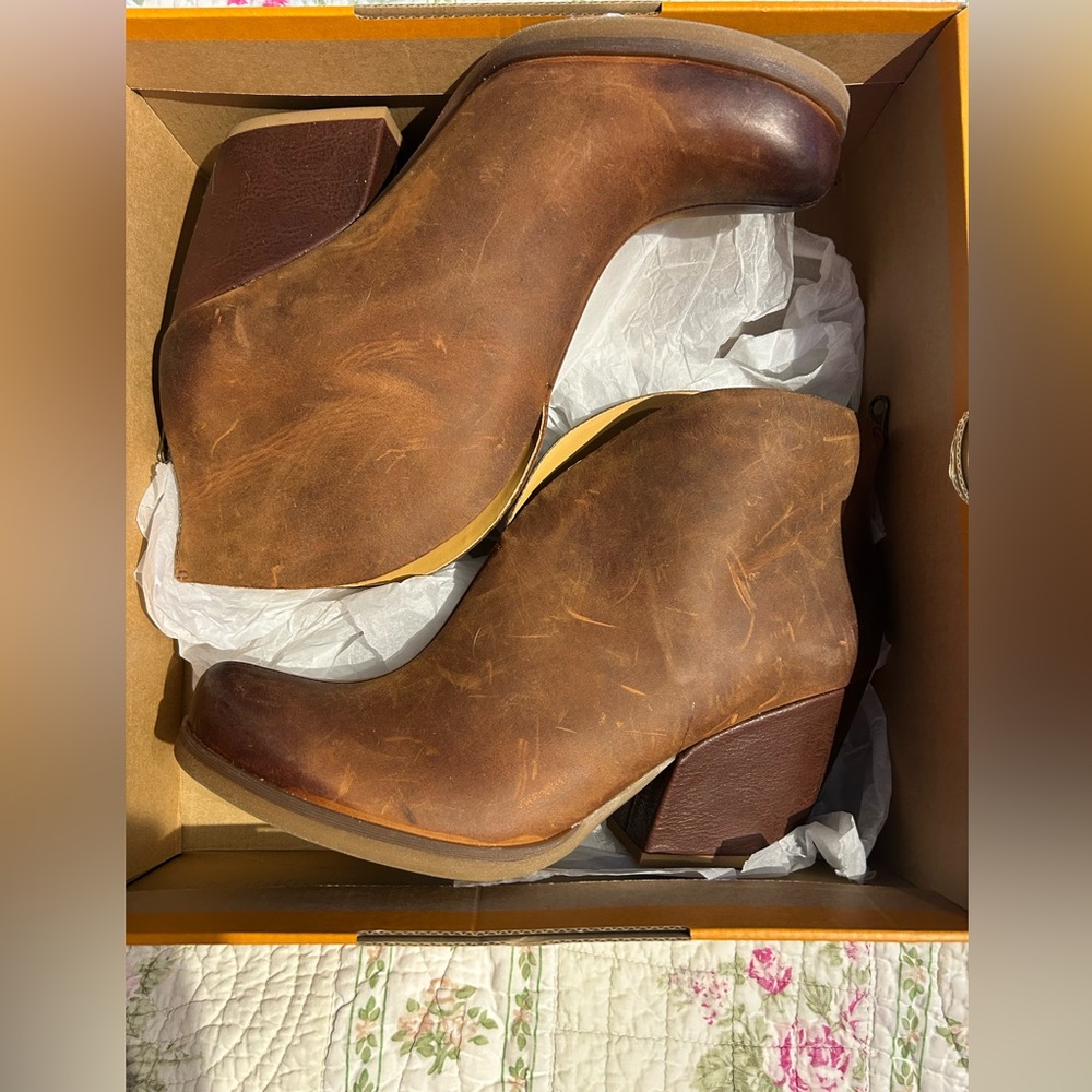 Brown Leather Ankle Boots